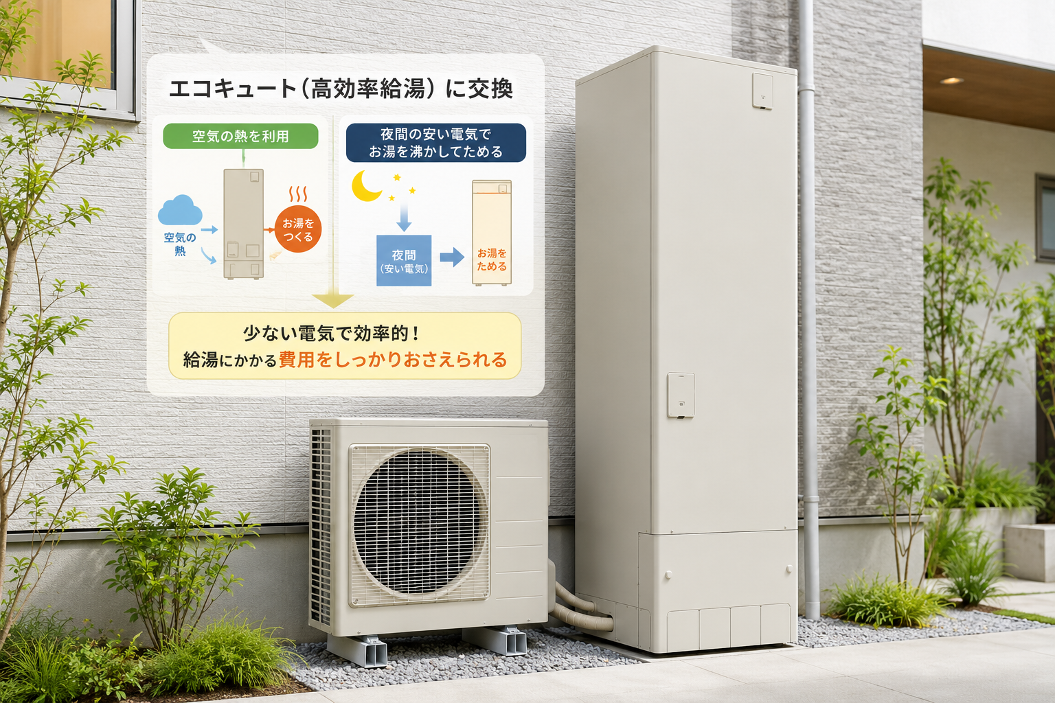 エコキュート(高効率給湯)への交換